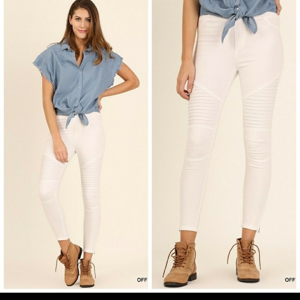 ❣️WHITE MOTTO JEGGINGS❣️